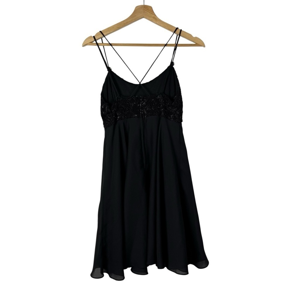 Blondie and Me Evening Black Lace Bust Y2K Fit & Flare Mini Cocktail Dress 6